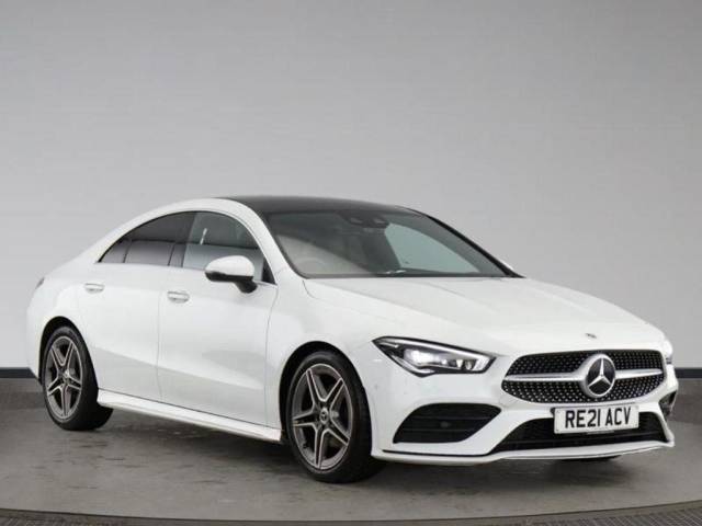 Mercedes-Benz CLA 1.3 CLA 180 AMG Line Premium Plus 4dr Tip Auto Coupe Petrol WHITE