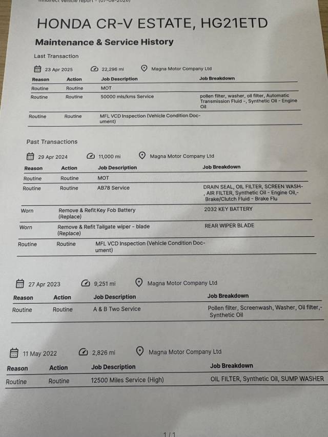 2021 Honda CR-V 2.0 i-MMD Hybrid SR  2WD 5dr eCVT